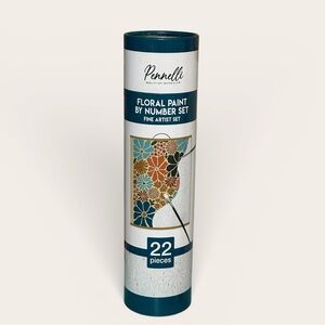 Pennelli Floral Paint By Number Set - Teal & Multi